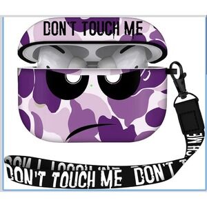 AirPod Pro Case Don't Touch Me Cover with Keychain/Lanyard Soft Cute Shockproof